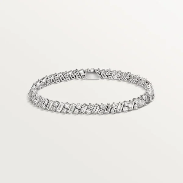 White Gold snowflare bracelets with Lux Cut Drama