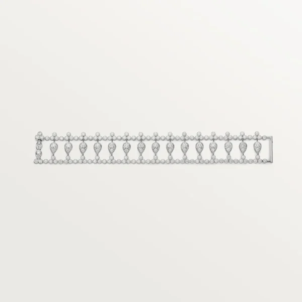 White Gold snowflare bracelets with architect gem line