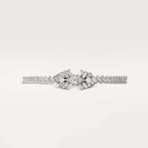 White Gold snowflare bracelets with majestic mirror flow