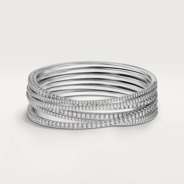 White Gold Bracelets aura with bend gleam trace