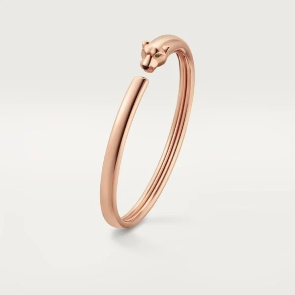 Pink Gold Bracelet of the Panther Queen - Eye Gemstones, Small model