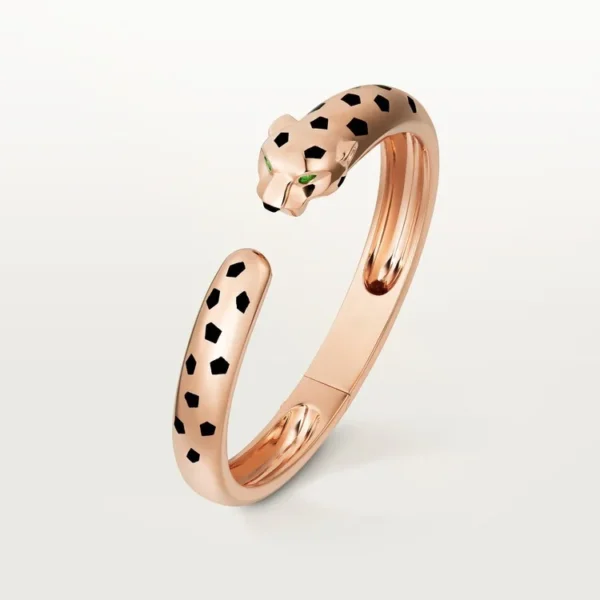 Pink Gold Bracelet of the Panther Queen - Leopard, medium model