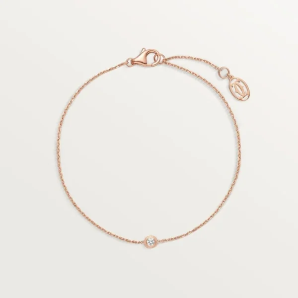 Pink Gold TwinkleVelvet with Crystal Dot, Small model