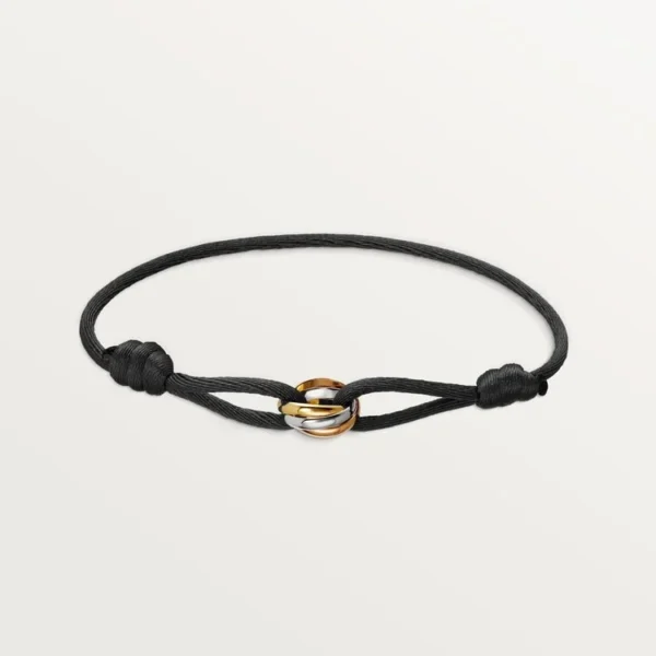 Black Love Bracelet with Night Silk Cord and Fateful Knot Bracelet