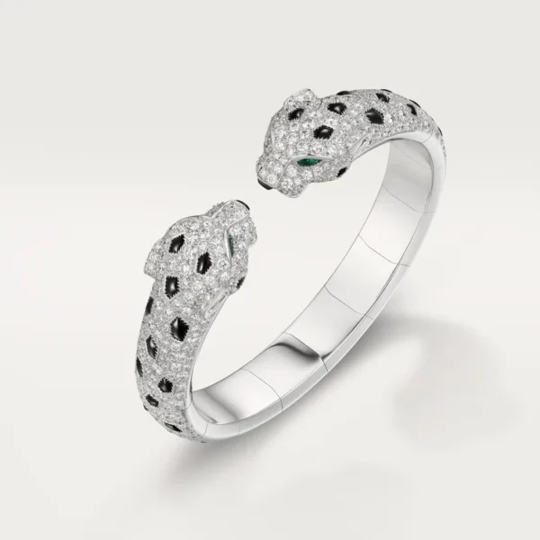 White Gold Bracelet of the Panther Queen - Mirror Roar, Articulated