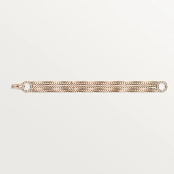 Agrafe Rose Gold Tone Bracelet With Sparkling Stone Jewelry Gift Ideas