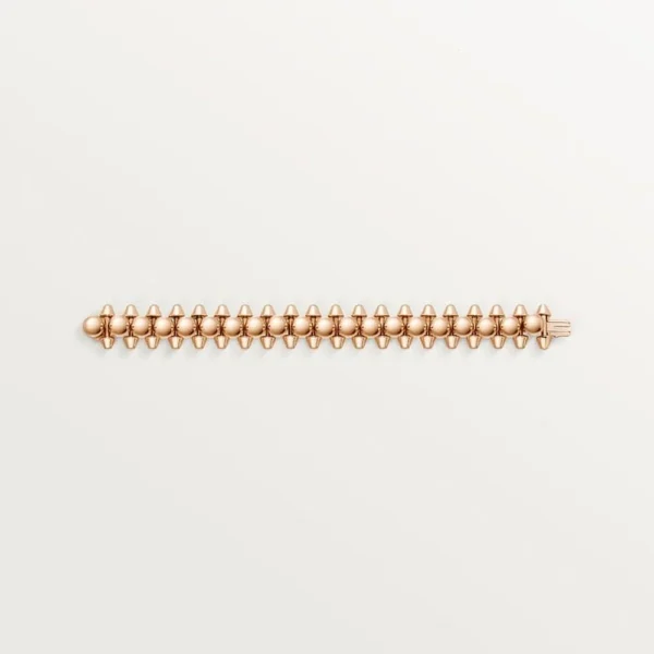 Clash Pyramid Studs Rose Gold Tone Flexible Bracelet Jewelry Gift Ideas