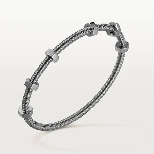 Ecrou White Gold Bracelet Bold Model Jewelry Gift Ideas
