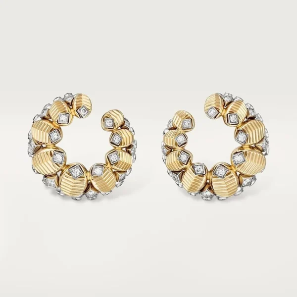 Grain Cafe Women's Yellow Gold Tone Earrings With Sparkling Stone Best Gift Ideas For Women