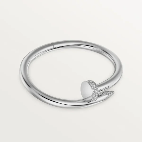 Juste Un Clou White Gold Tone Bracelet Unisex Gift Ideas