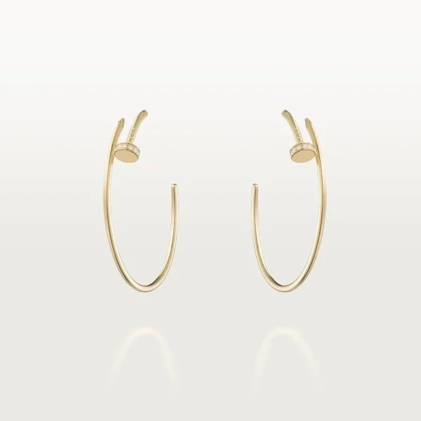 Juste Yellow Gold Tone Women's Earrings With Sparkling Stone Best Present For Womens