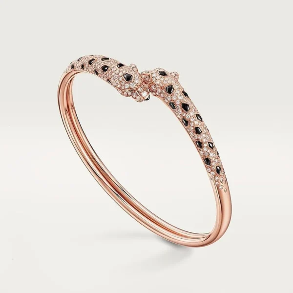Leopard Panthere Rose Gold Tone Bracelet Jewelry Gift Ideas