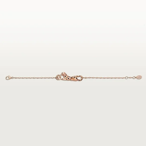 Leopard Panthere Rose Gold Tone Bracelet With Sparkling Stone Jewelry Ideas