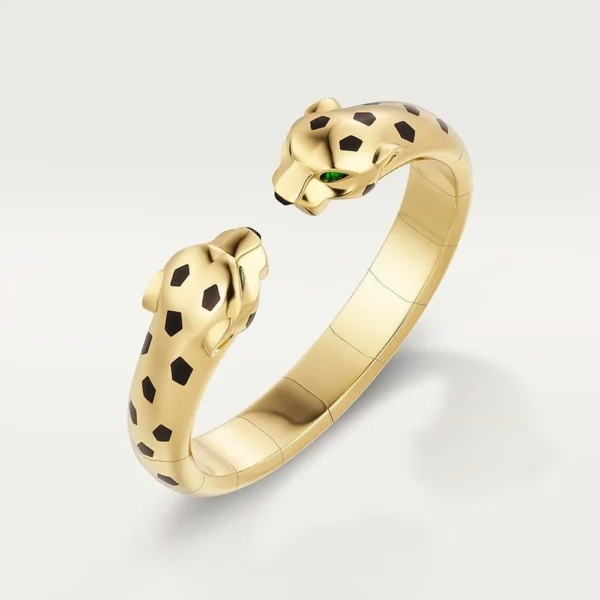 Leopard Panthere Yellow Gold Tone Bracelet Jewelry Gift Ideas