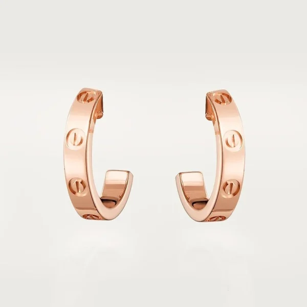 Love Hoop Earrings Rose Gold Tone Best Gift For Her
