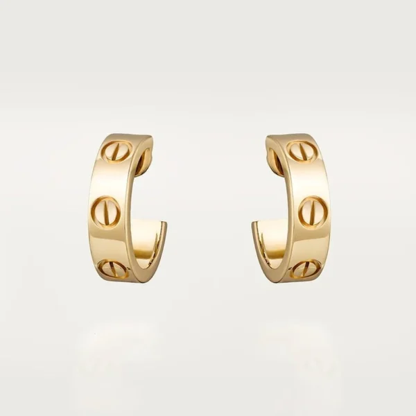 Love Hoop Gold Tone Earrings Best Gift For Her