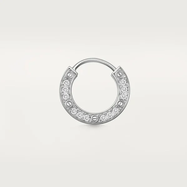 Love Hoop White Gold Tone Earrings Best Gift For Her