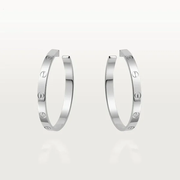 Love Hoop White Gold Tone Earrings With Sparkling Stone Best Gift Ideas For Her