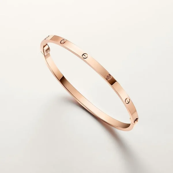 Love Rose Gold Tone Bracelet Classic Design Unisex Jewelry Ideas