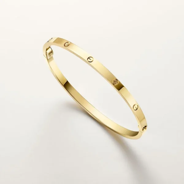 Love Screw Yellow Gold Tone Bracelet Unisex Perfect Gift Ideas