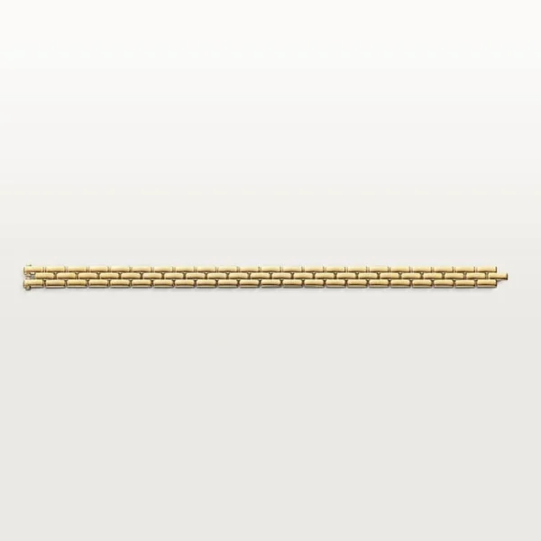 Maillon Panthere Yellow Gold Tone Bracelet With Three Rows Best Jewelry Ideas