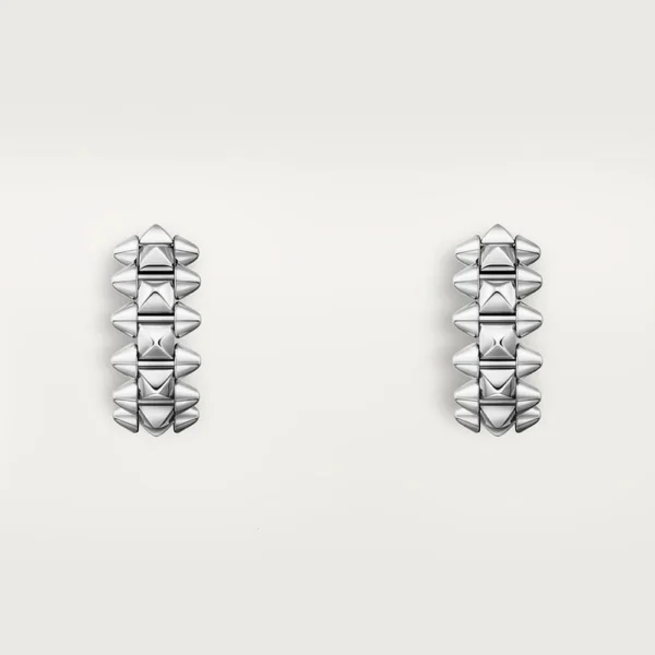 Mini Clash White Gold Tone Earrings Unisex Earrings Best Gift Ideas