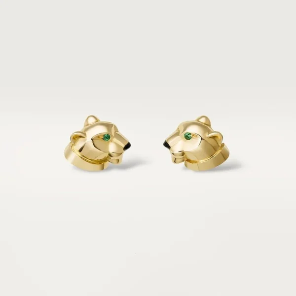 Panthere Yellow Gold Tone Stud Earrings Best Gift For Friends