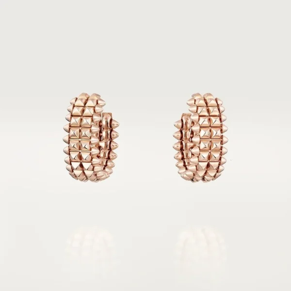 Rose Gold Tone Clash Hoop Women's Earrings Best Gift Ideas