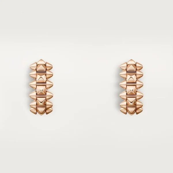 Rose Gold Tone Hoop Mini Earrings Clash Earrings Gift For Her