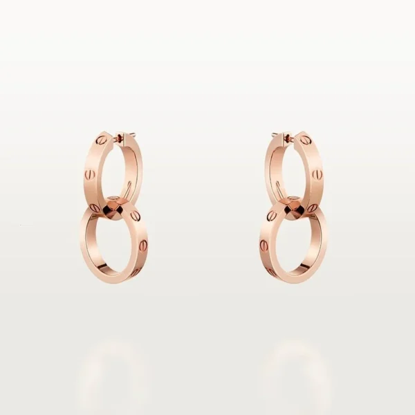 Rose Gold Tone Love Earrings Best Gift For Her