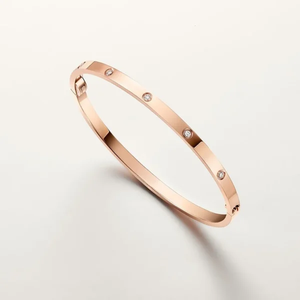 Rose Gold Tone Love Screw Bracelet Unisex Gift Ideas