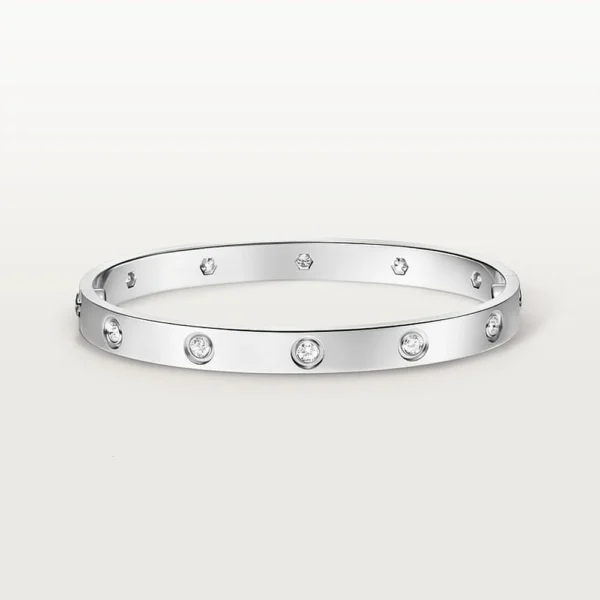 Screw Love Bracelet White Gold Tone Best Gift Ideas For Couple