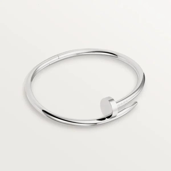 White Gold Tone Clou Bracelet Classic Model Unisex Gift Ideas