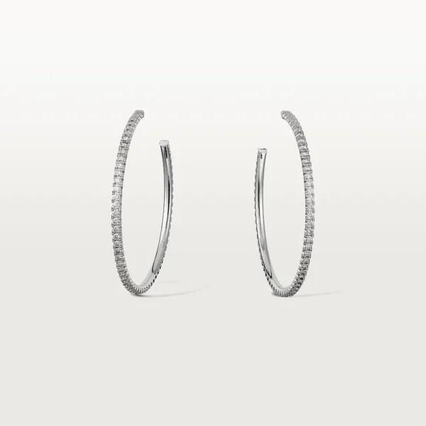 White Gold Tone Etincelle Earring With Sparkling Stone Gift Ideas For Women
