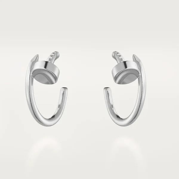 White Gold Tone Juste Hoop Women's Earrings Best Gift Ideas