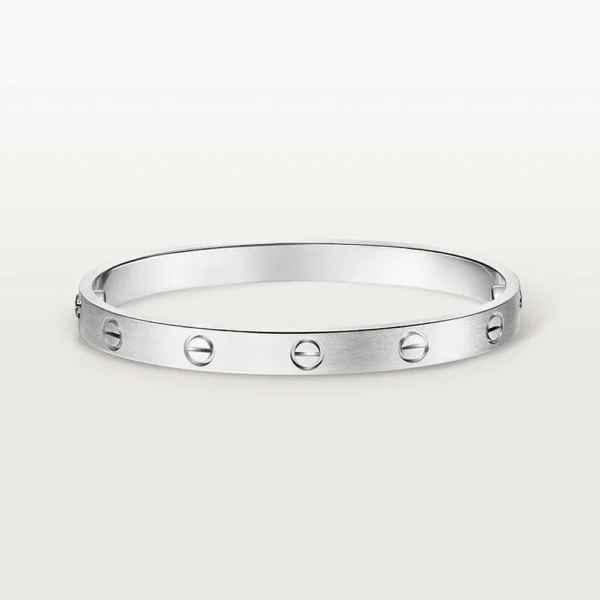 White Gold Tone Love Screw Bracelet Unisex Gift Ideas