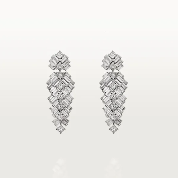 White Gold Tone Reflection Earrings Best Present Ideas