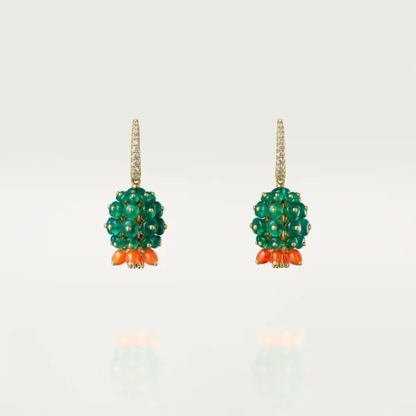 Yellow Gold Tone Cactus Yellow Earrings Best Gift Ideas For Women