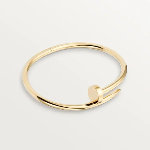 Yellow Gold Tone Classic Design Clou Bracelet Unisex Gift Ideas