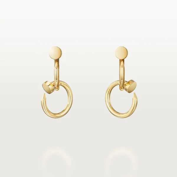 Yellow Gold Tone Juste Women's Earrings Best Gift For Her