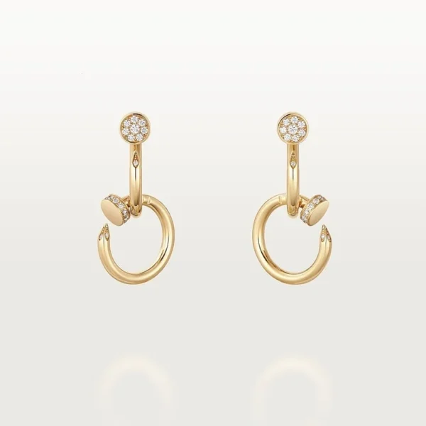 Yellow Gold Tone Juste Women's Earrings Best Gift For Womens