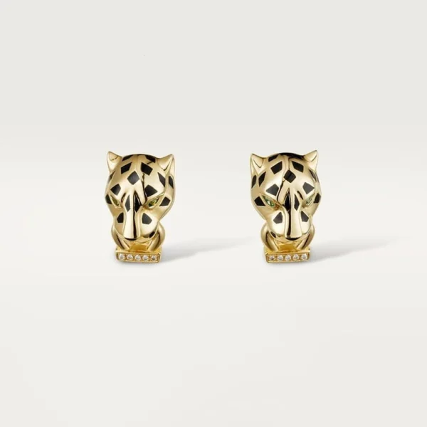 Yellow Gold Tone Panthere Earrings Best Gift Ideas
