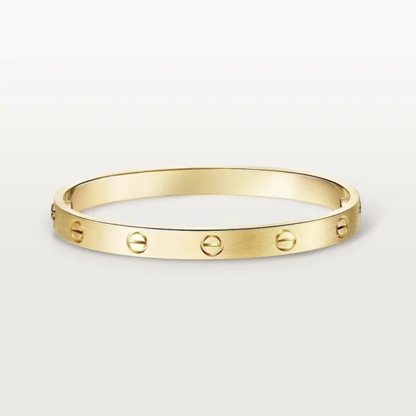 Yellow Gold Tone Screw Motifs Love Bracelet Classic Design Gift For Her