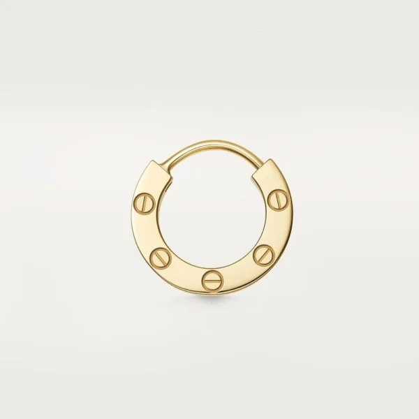 Yellow Gold Tone Single Hoop Love Earring Best Gift For Womens