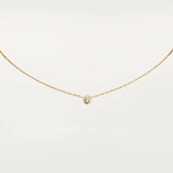 Amour Sparkling Necklace Yellow Gold Tone Jewelry Gift Ideas