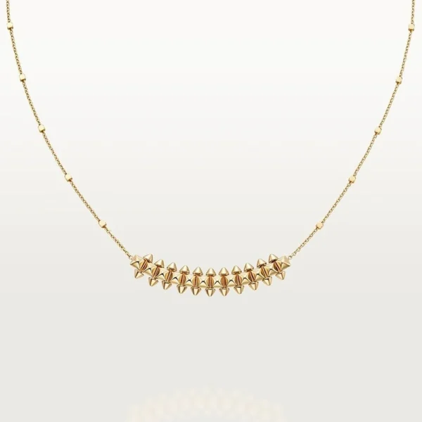 Clash Necklace Beaded Chain Necklace Yellow Gold Tone Jewelry Gift Ideas