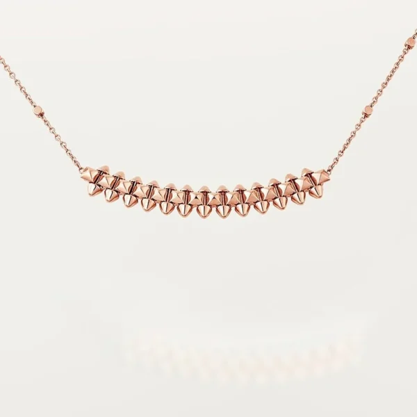 Clash Rose Gold Tone Necklace Bold Model Jewelry Gift Ideas