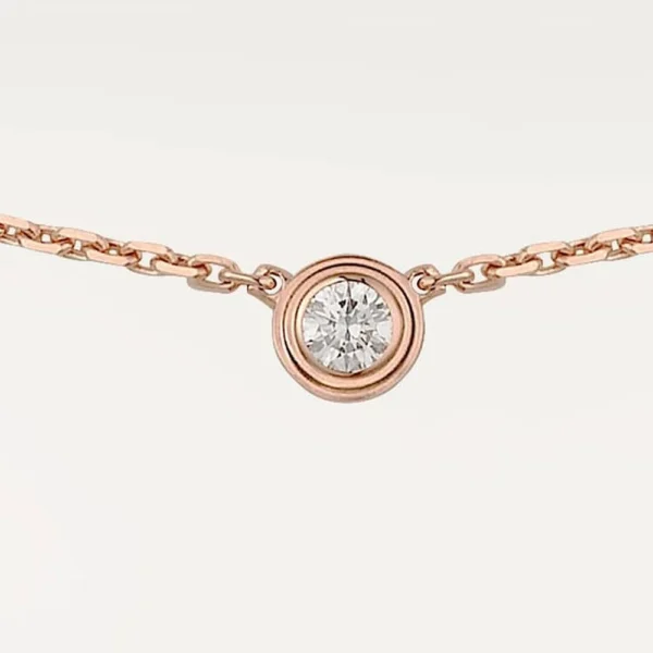 Damour Sparkling Rose Gold Tone Necklace Jewelry Gift Ideas