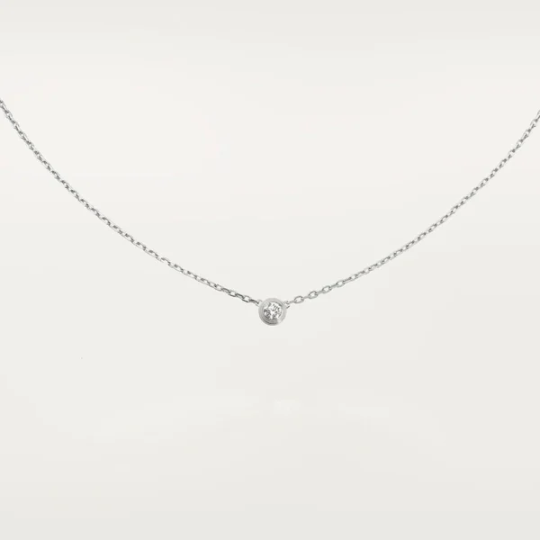 Damour Sparkling White Gold Tone Necklace Jewelry Gift Ideas