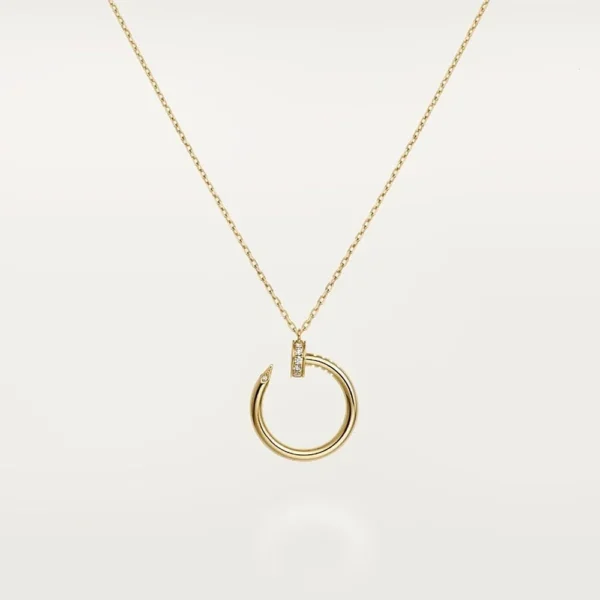 Juste Un Clou Yellow Gold Tone Necklace Bold Design Unisex Jewelry Ideas